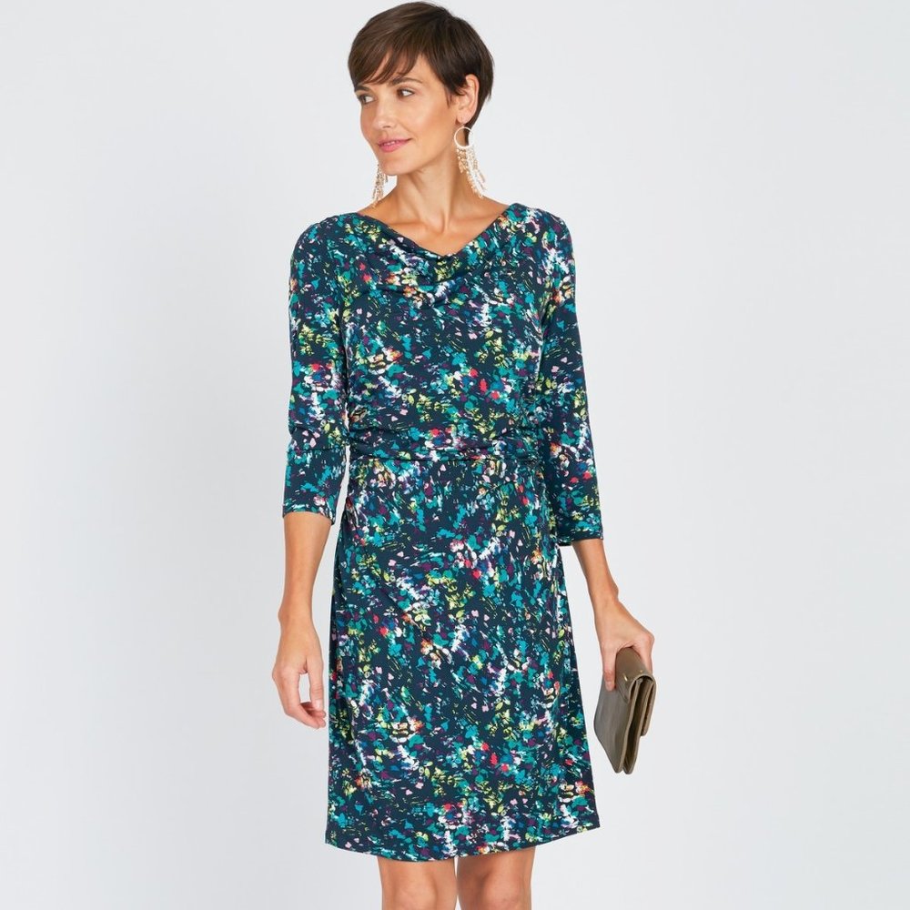 Nine West Draped Boat Neck Dress - Size 6